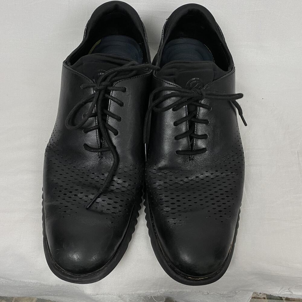 Cole Haan 2.ZERØGRAND Laser Wingtip Oxford Shoes Mens 13 Black Leather C23832 - Picture 4 of 12